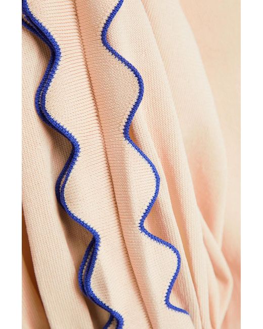Zimmermann Natural Cutout Stretch-knit Top