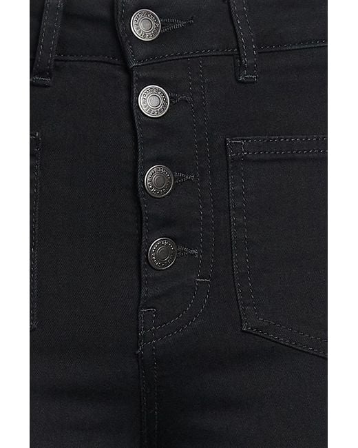 Maje Black Mid-Rise Flared Jeans