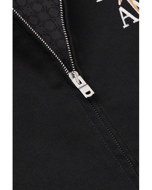 Amiri Black Embroidered Cotton-Twill Jacket for men