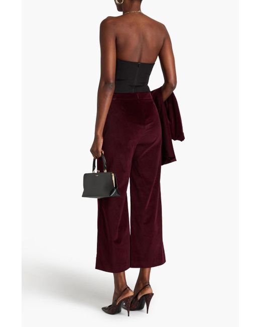 FRAME Red Hose mit weitem bein aus samt aus einer baumwollmischung