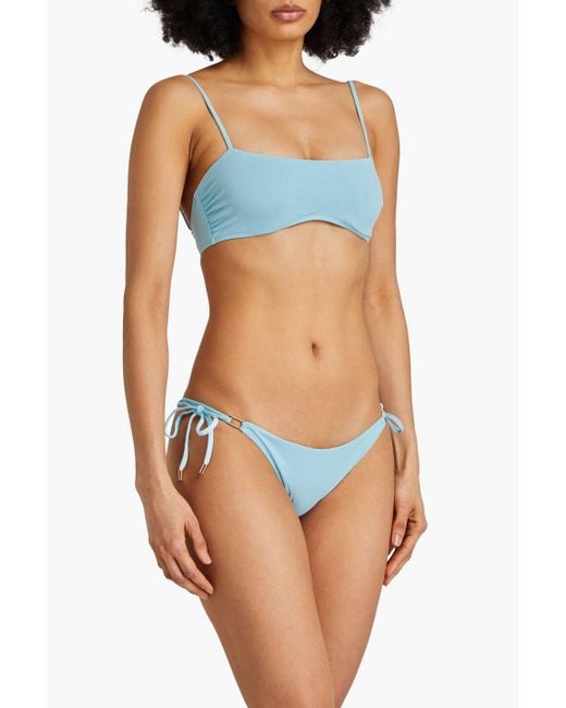 Melissa Odabash Blue Vegas bikini-höschen mit bindedetail