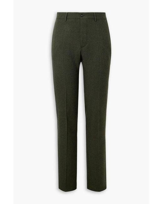 Massimo Alba Green Mauko Slim-Fit Straight-Leg Wool Suit Pants for men