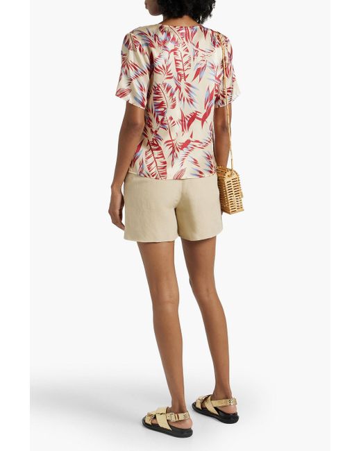 Onia Natural Linen And Lyocell-blend Shorts