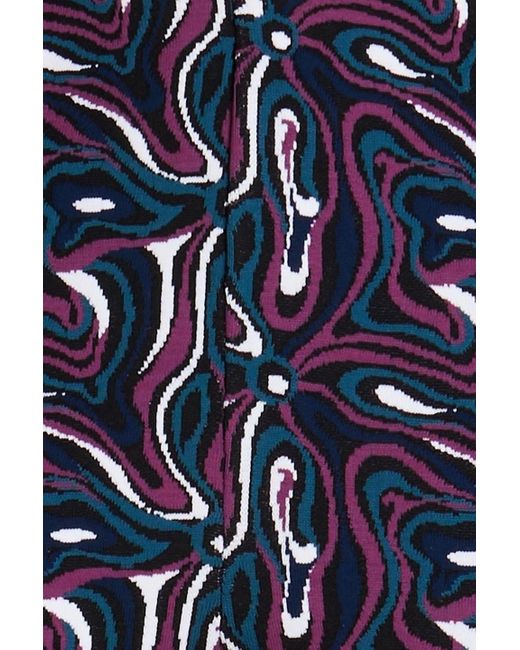 Emilio Pucci Blue Jacquard-knit Bootcut Pants