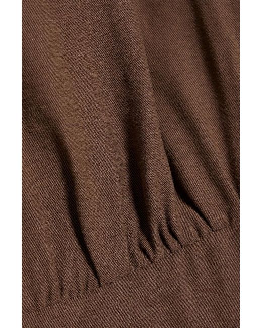 A.Emery Brown Uli Belted Twill Midi Dress