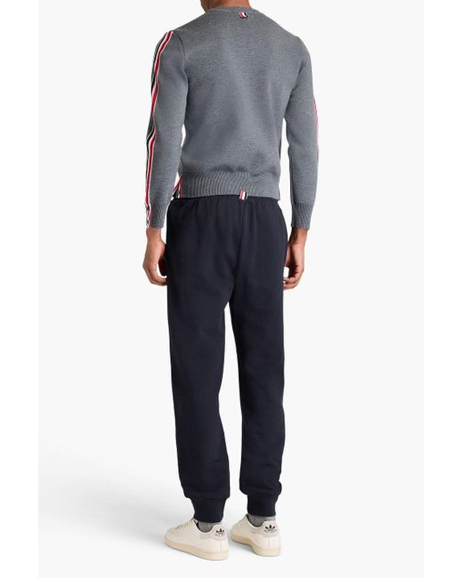 Thom Browne Blue Cotton-fleece Sweatpants for men
