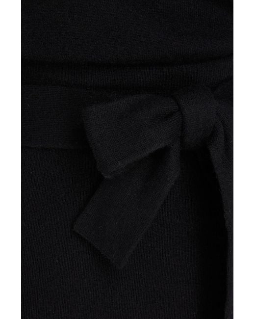 NAADAM Black One-shoulder Ribbed Wool And Cashmere-blend Mini Dress
