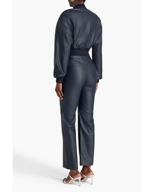 ROTATE BIRGER CHRISTENSEN Blue Woven Wide-Leg Pants