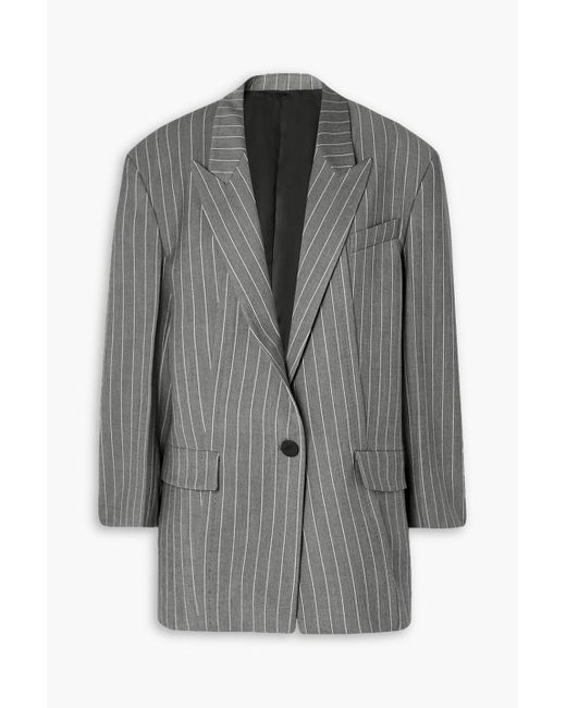 ジャケット The Attico Oversize blazer Grey The Attico Glen Oversized Pinstriped Woven Blazer in Grey