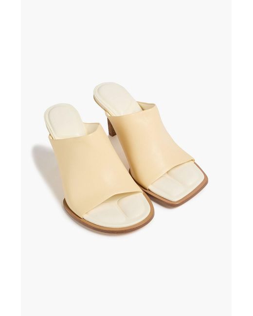 Jacquemus White Leather Mules