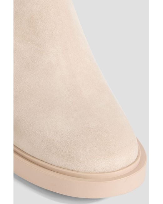 Gianvito Rossi Natural Exton Suede Ankle Boots