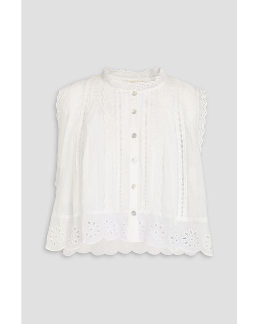 Farm Rio White Broderie Anglaise Cotton Top