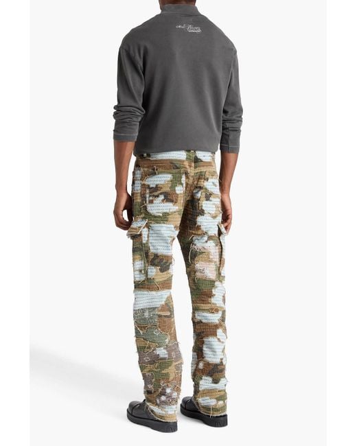 Amiri Blue Patchwork-effect Denim Jeans for men