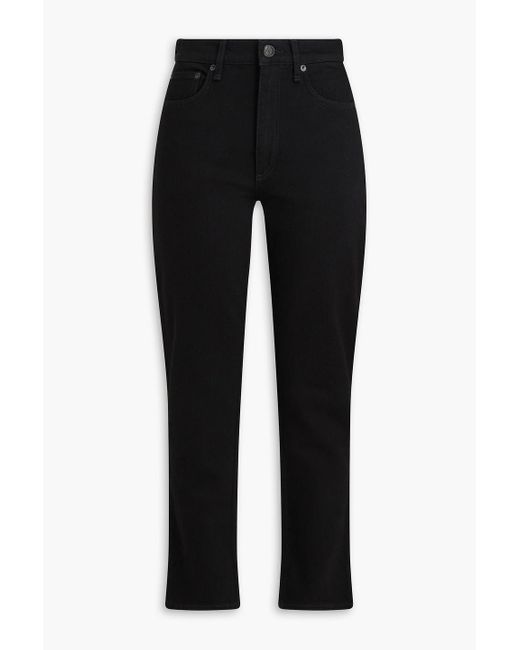 Rag & Bone Black Wren High-Rise Slim-Leg Jeans