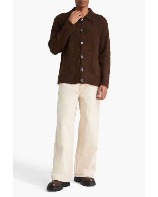 The Elder Statesman Brown Alpaca-blend Cardigan for men