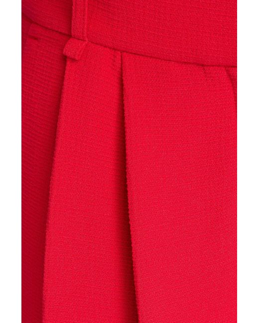Emporio Armani Red Hose mit geradem bein aus crêpe mit falten