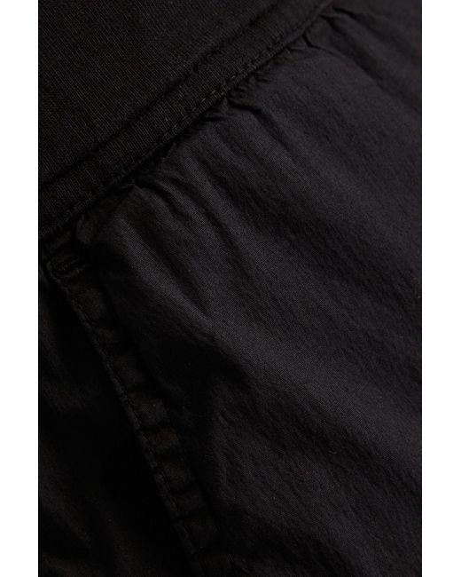 James Perse Black Stretch Cotton-blend Drawstring Shorts for men