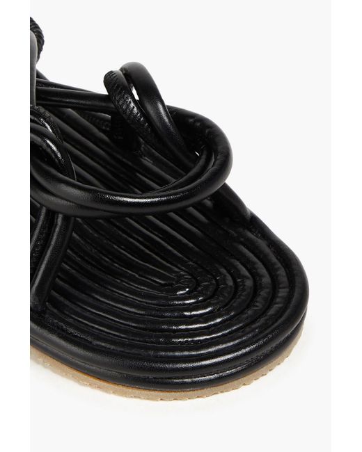 Proenza Schouler Black Faux Leather Slingback Sandals
