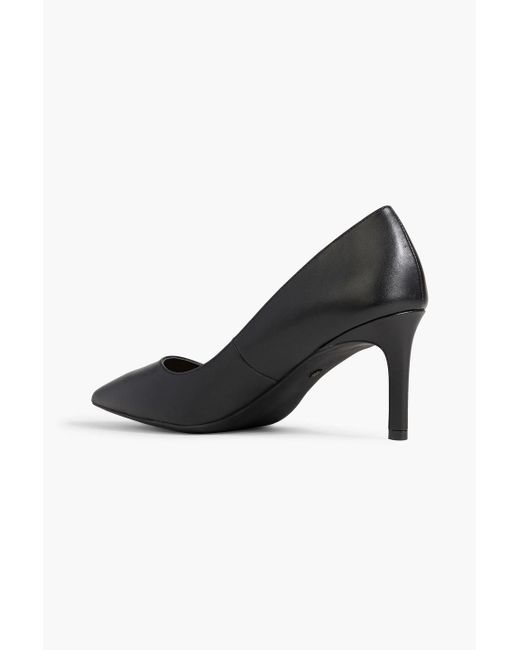 Stuart Weitzman Black Dancer 75 Leather Pumps
