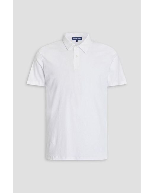 Frescobol Carioca Poloshirt aus jersey aus einer baumwoll-leinenmischung in White für Herren