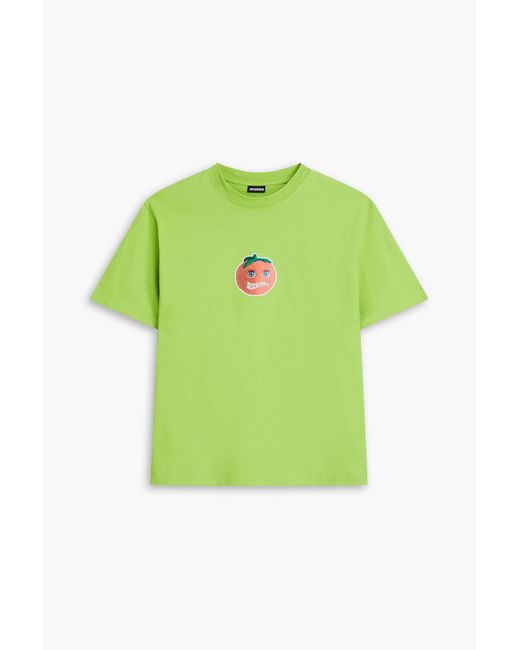 Jacquemus Green Tomate Printed Cotton-jersey-shirt for men
