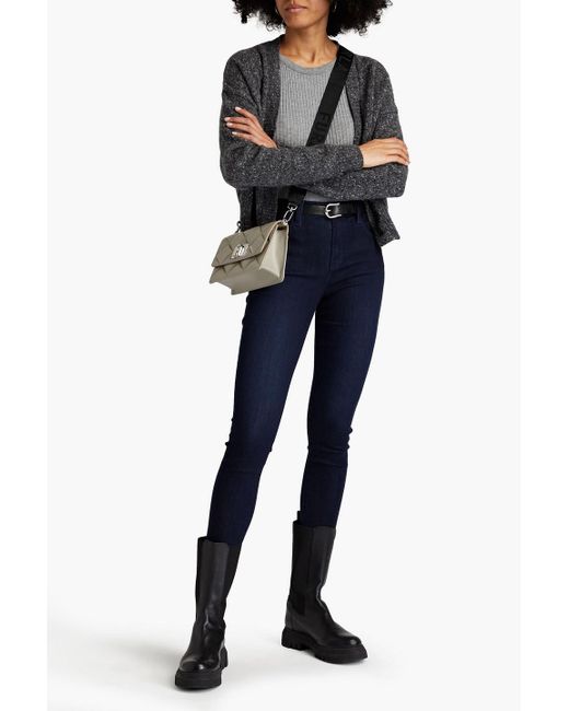 J Brand Blue Cropped High-rise Skinny Jeans