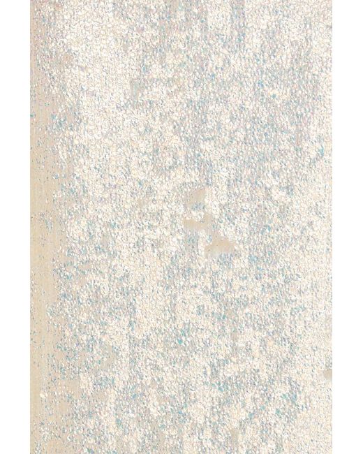 Saloni White Sequined Gauze Midi Skirt