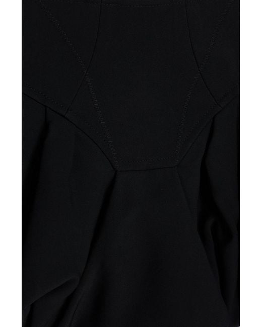 Mugler Black Crepe Mini Skirt