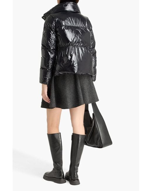 Herno Black Quilted Shell Down Jacket