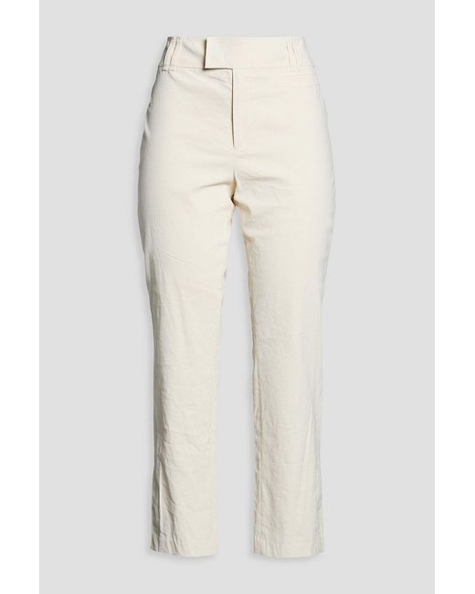 Isabel Marant Natural Lovida Cotton-Blend Slim-Leg Pants