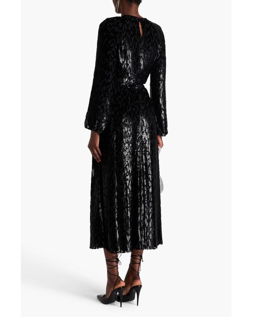 Jonathan Simkhai Black Odina Metallic Fil Coupé Lurex And Silk-blend Midi Dress