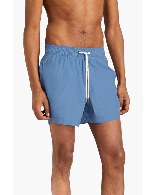 Onia Blue Charles Mid-length Cotton-blend Swim Shorts for men