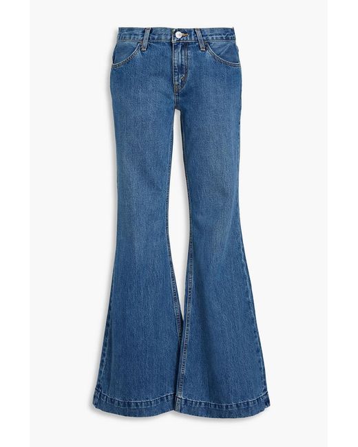 Re/done Blue 70s Low-rise Flared Jeans