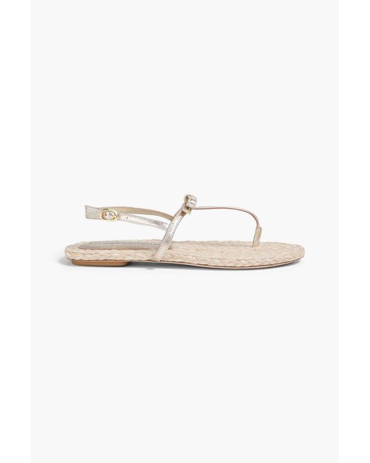 Stuart Weitzman White Felicity Leather Sandals