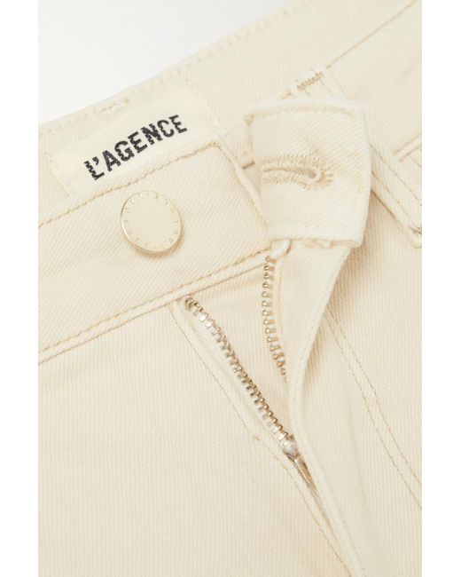 L'Agence Natural Wanda verkürzte, hoch sitzende jeans mit weitem bein