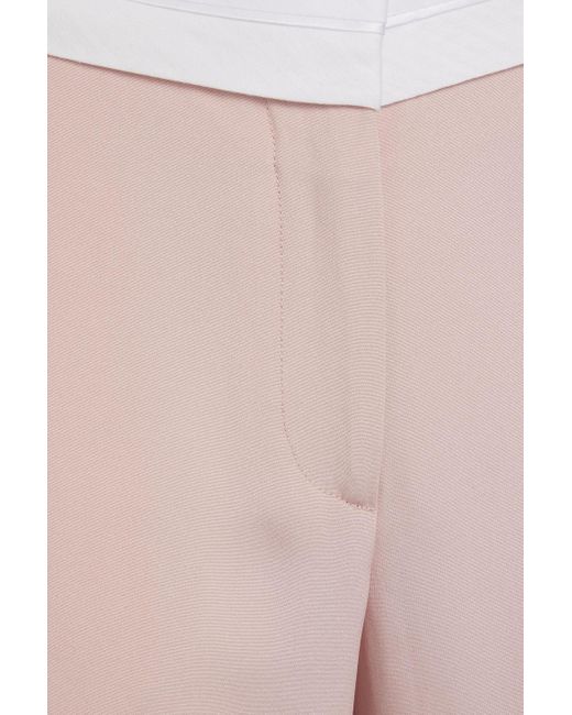 Victoria Beckham Pink Crepe Wide-leg Pants