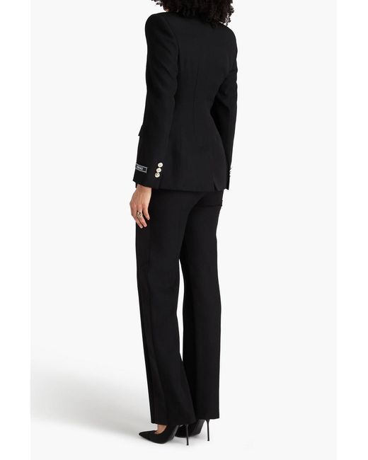 Versace Black Grain De Poure Wool Blazer