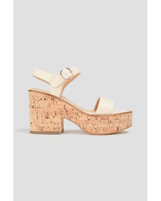 Gabriela Hearst White Sardis Leather Platform Sandals