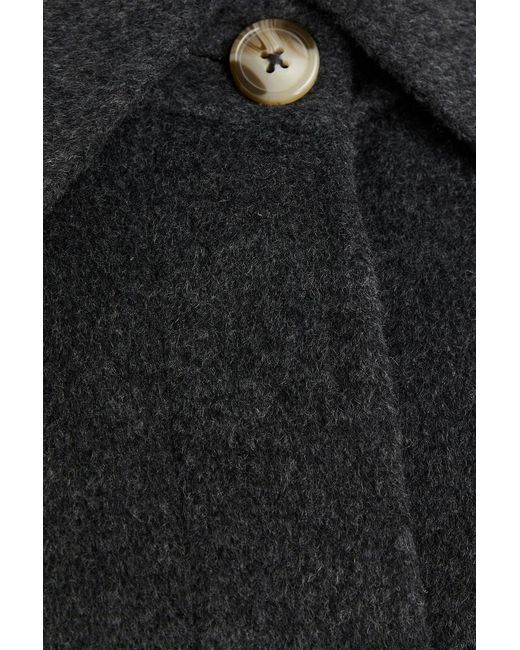 Loulou de Saison Black Camila Wool And Cashmere-Blend Felt Coat
