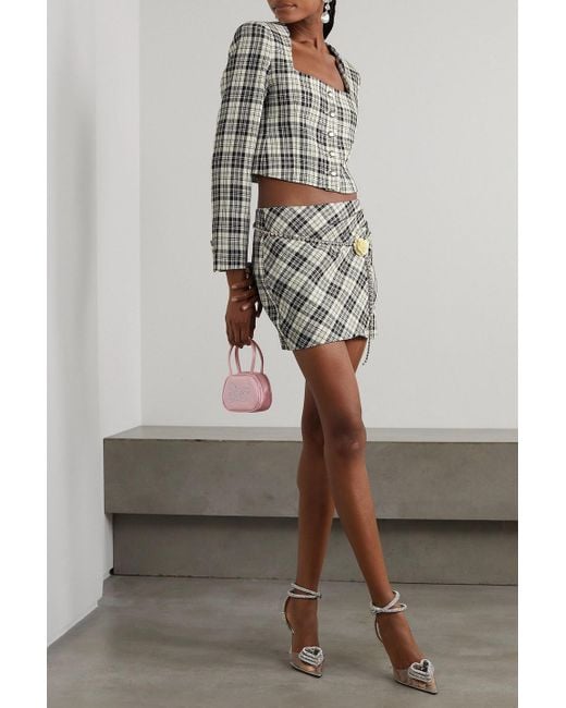 Black and white checkered skirt yarn hotsell