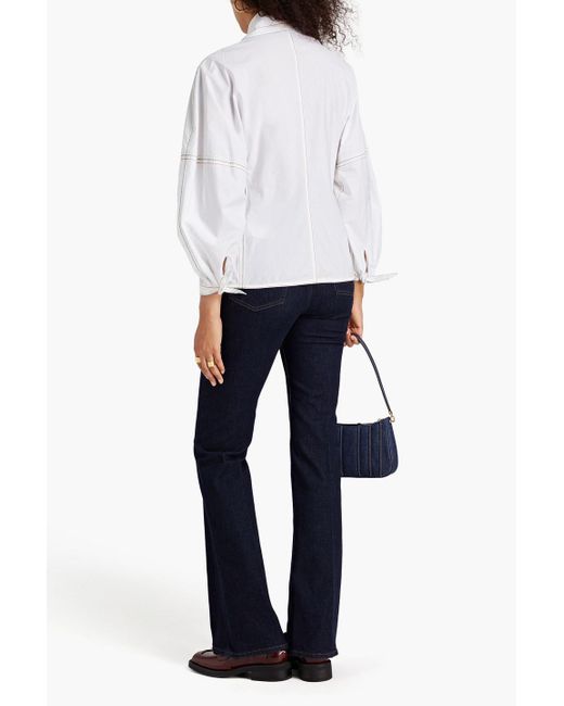 Tory Burch White Cotton-poplin Shirt