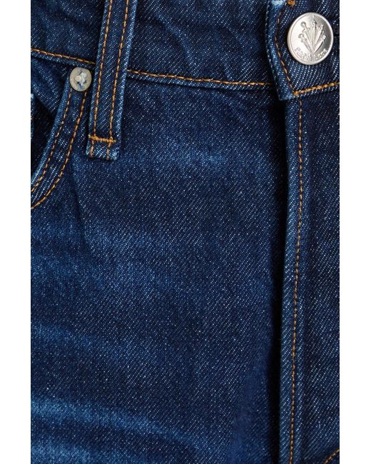 Rag & Bone Blue Alissa Cropped High-rise Tapered Jeans