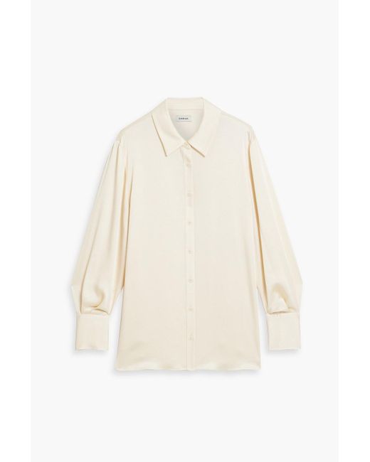 Jonathan Simkhai White Olsen Satin-crepe Shirt
