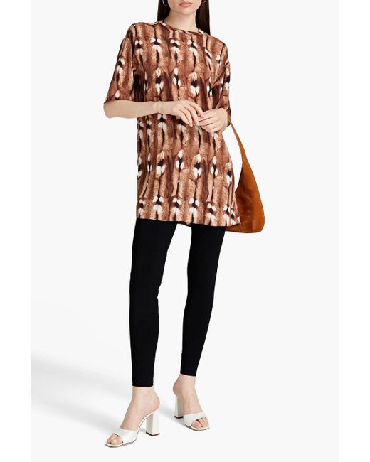 By Malene Birger Brown Sika Printed Crepe De Chine Top