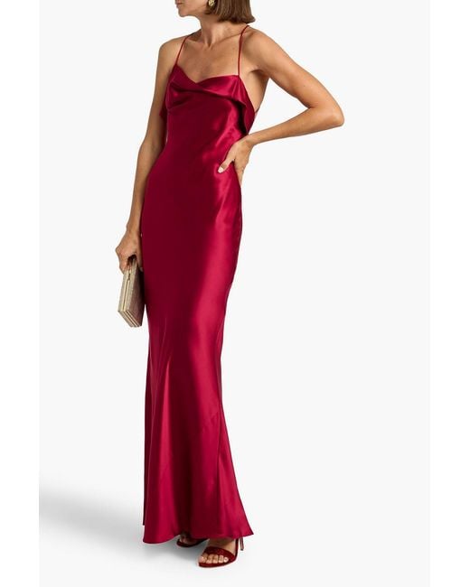 michelle mason red dress Michelle Mason Sleeveless Gown - Red