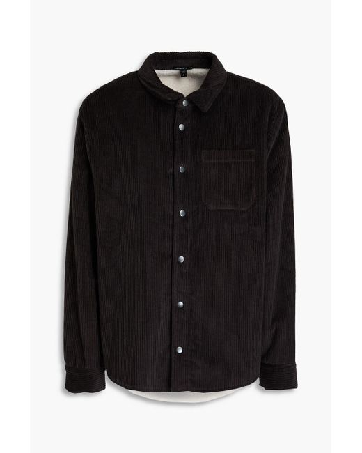 James Perse Black Cotton And Wool-blend Corduroy Jacket for men