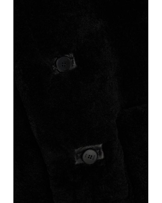 Maje Black Reversible Shearling Jacket