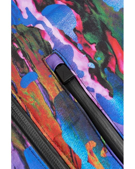 Aztech Mountain Blue Nuke Quilted Printed Down Ski Jacket