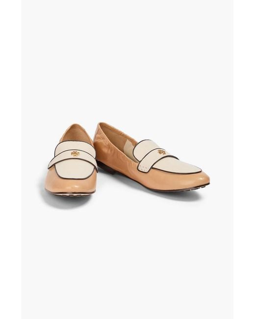 Tory Burch White Ballet Two-tone Leather Loafers