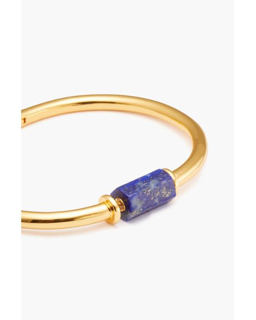 Zimmermann Metallic Gold-tone Lapis Lazuli Bangle